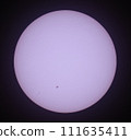 Small sunspots visible on the surface of the sun 111635411