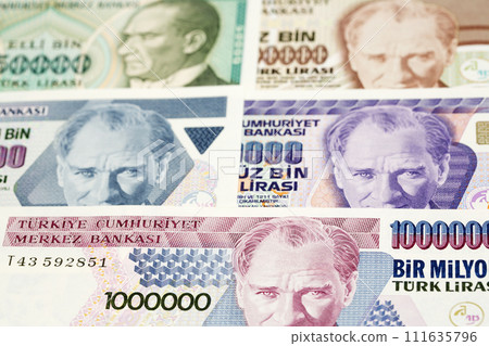 Old Turkish lira a business background 111635796