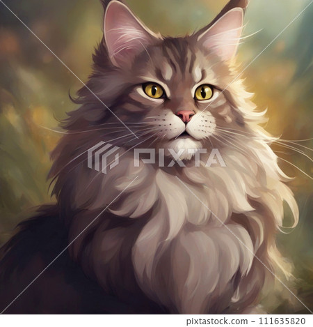 Cat shining in the light 111635820