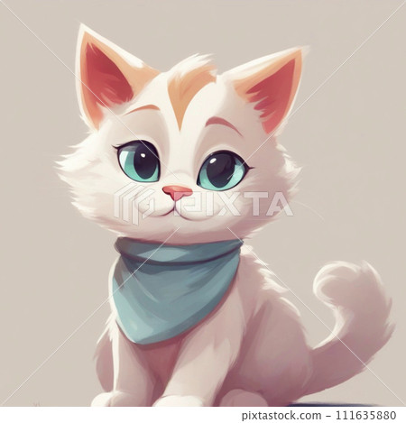Sitting tea turtle cat 111635880