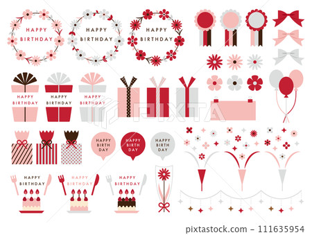 生日套裝材料,如花環 生日套裝材料,如花環 111635954