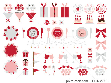 生日套裝材料，如花束 111635956