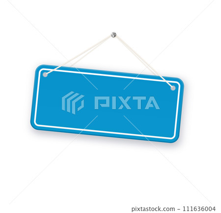 Realistic banner for paper design. Realistic vector signboard on white background. Vector Realistic banner for paper design. Realistic vector signboard on white background. Vector 111636004