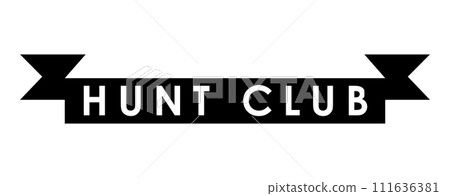 Banner of Hunting Club Isolated in Flat Style. Vector Illustration. 111636381