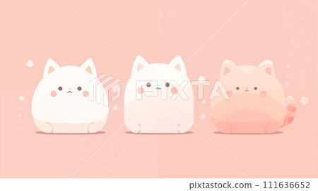 可愛的貓咪桌布素材 111636652