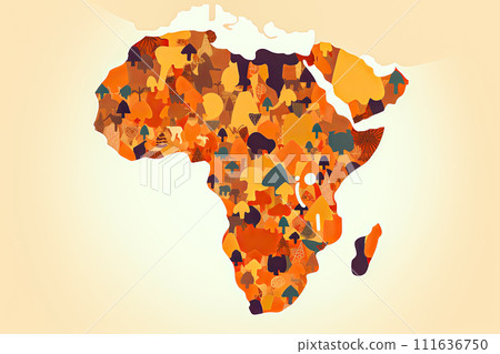 Discover the essence of Africa with a captivating map 111636750