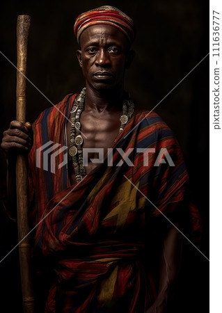 Africa with studio tribal portraiture 111636777