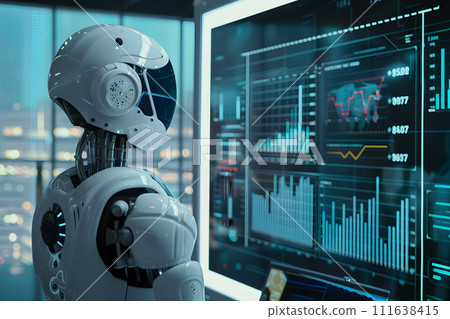 AI-generated content. Finteck concept - usage of AI in finance 111638415