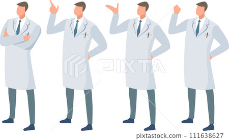 Male medical worker pose set 111638627