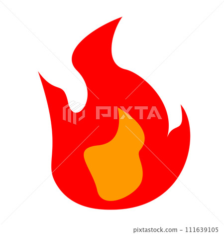 Simple flame icon 111639105