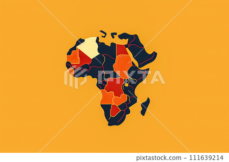 Discover the essence of Africa with a captivating map 111639214
