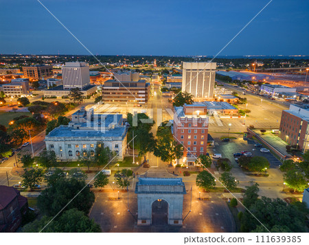 Newport News, Virginia, USA Downtown Cityscape 111639385