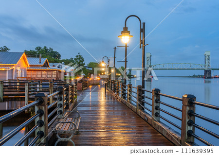 Wilmington, North Carolina, USA at the Riverwalk Wilmington, North Carolina, USA at the Riverwalk 111639395