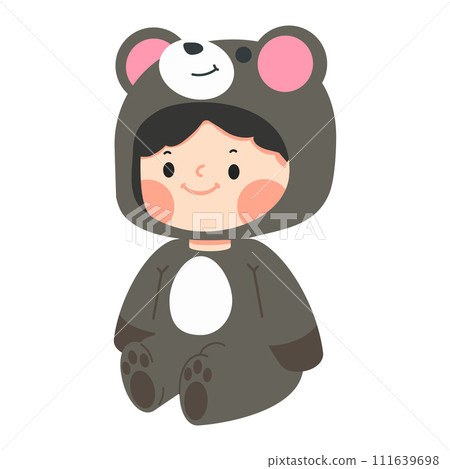 Cute Kid girl bear costume Carnival 111639698