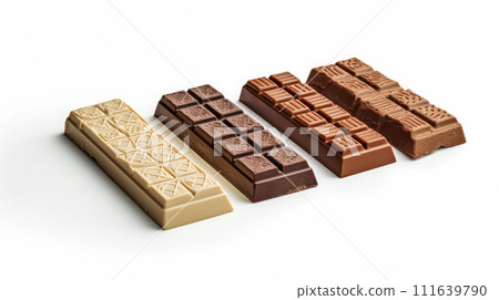 Decadent delight: An array of white, milk, and dark chocolate bars Decadent delight: An array of white, milk, and dark chocolate bars 111639790