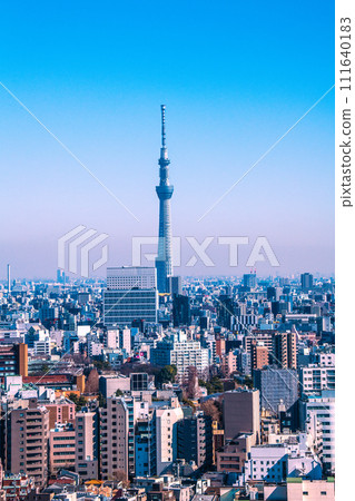 日本東京城市景觀,眺望押上站和東京晴空塔等 日本東京城市景觀,眺望押上站和東京晴空塔等 111640183