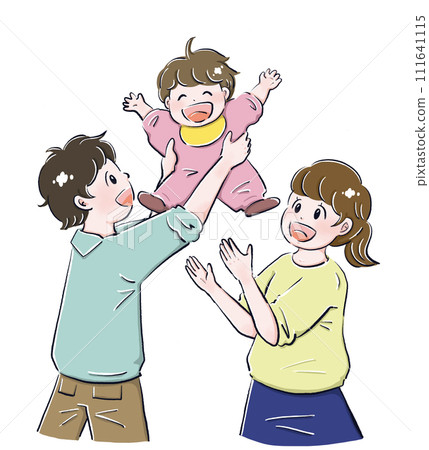 Couple cradling a baby 1 High high Couple cradling a baby 1 High high 111641115