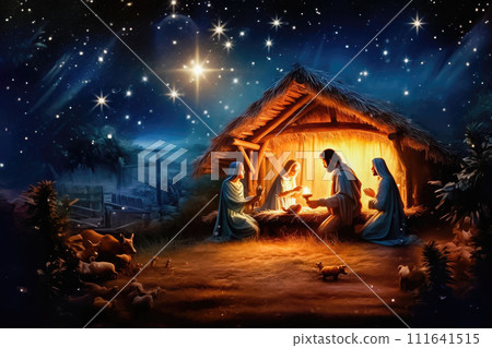 The Nativity of Jesus Christ - Generative AI The Nativity of Jesus Christ - Generative AI 111641515