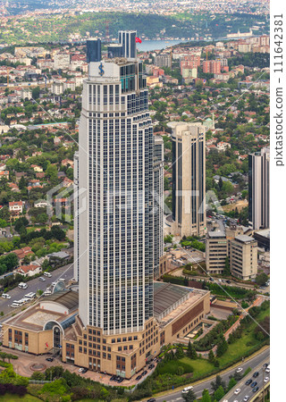 Headquarters of Isbank commercial bank, at Levent district of Istanbul, Turkey. Photo taken from Istanbul Sapphire Headquarters of Isbank commercial bank, at Levent district of Istanbul, Turkey. Photo taken from Istanbul Sapphire 111642381