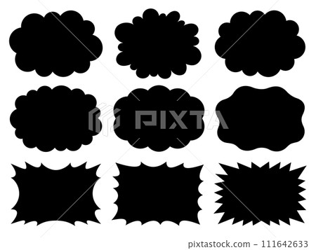 Cloud-shaped and spiked horizontal frame set 111642633