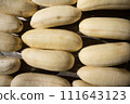 Close up of fresh white banana 111643123