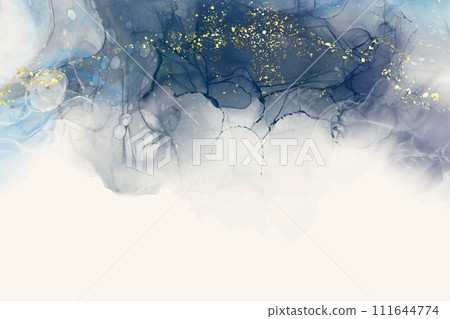 Luxury orange abstract background of marble liquid ink art. Vector illustration. Luxury orange abstract background of marble liquid ink art. Vector illustration. 111644774