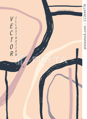 Abstract trendy universal artistic banner template. Vector illustration. Abstract trendy universal artistic banner template. Vector illustration. 111644776