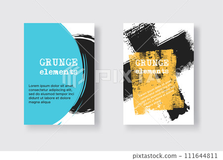 Collection of grunge covers with brush strokes. Collection of grunge covers with brush strokes. 111644811