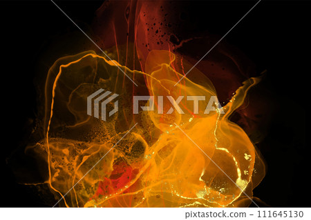 Luxury red, black, gold background marble liquid ink art. Vector illustration. Luxury red, black, gold background marble liquid ink art. Vector illustration. 111645130