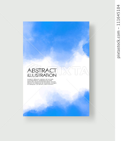 Bright blue textures, abstract hand painted watercolor banner. Bright blue textures, abstract hand painted watercolor banner. 111645184