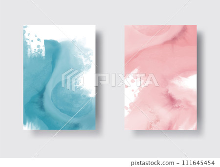 Abstract watercolor banner set. Watercolour vector design element. 111645454