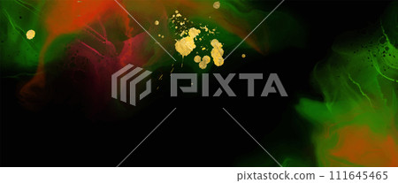 Luxury red, black, gold background marble liquid ink art. Vector illustration. Luxury red, black, gold background marble liquid ink art. Vector illustration. 111645465