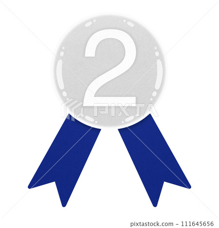 Second Medal With Ribbon Silver Medal With Ribbon illustration Shiny Award Medal illustration Second Medal With Ribbon Silver Medal With Ribbon illustration Shiny Award Medal illustration 111645656