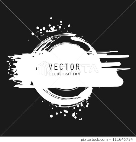 vector splats splashes and blobs of white ink paint in different shapes drips 111645754