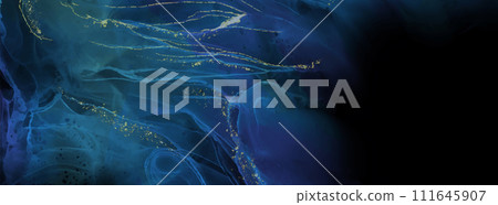 Elegant banner template design with color paint. 111645907