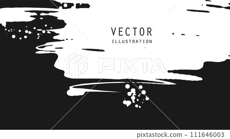 Abstract ink brush banners with grunge effect Abstract ink brush banners with grunge effect 111646003