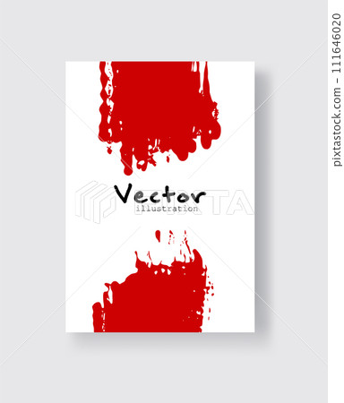 Abstract ink brush banners with grunge effect 111646020