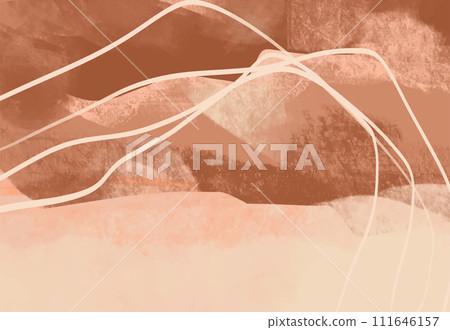 Creative minimalist hand painted illustrations for wall decoration. 111646157