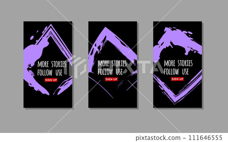 Purple ink brush stroke on black background. Purple ink brush stroke on black background. 111646555