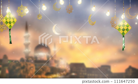 Ramadan Kareem greeting. Islamic lantern. Ramadan Kareem greeting. Islamic lantern. 111647250