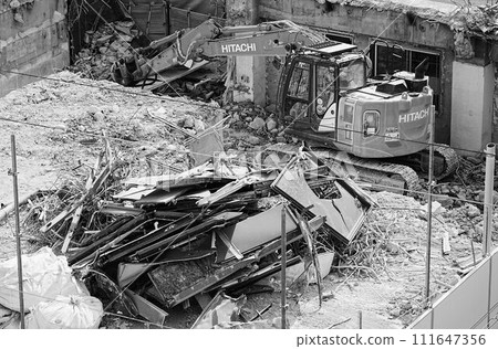 heavy machinery and debris 111647356