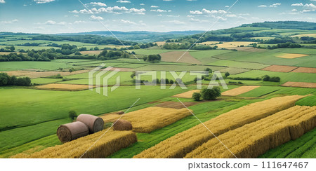 AI-generated content. Rural charm of countryside settings. Generative AI 111647467