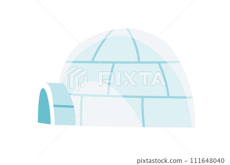 Iced igloo icon. Clipart image isolated on white background 111648040