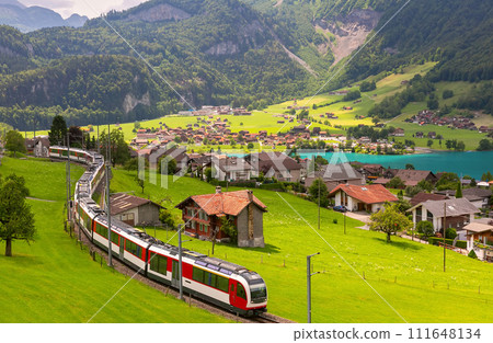 Swiss village Lungern, Switzerland 111648134