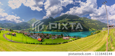 Swiss village Lungern, Switzerland 111648144