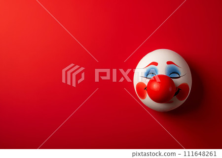 Whimsical April Fools' Day background with playful elements 111648261