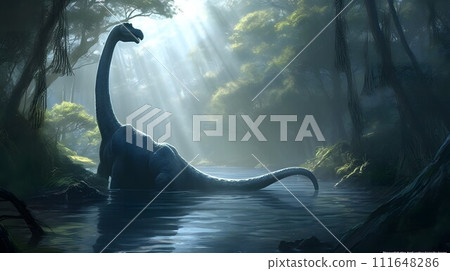 Mokele Mbembe:非洲剛果河流域的 UMA No.002 AI 生成圖像 Mokele Mbembe:非洲剛果河流域的 UMA No.002 AI 生成圖像 111648286