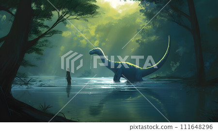 Mokele Mbembe:非洲剛果河流域的 UMA No.004 AI 生成圖像 Mokele Mbembe:非洲剛果河流域的 UMA No.004 AI 生成圖像 111648296