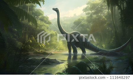 Mokele Mbembe: UMA No.010 of the Congo River Basin in Africa AI-generated image Mokele Mbembe: UMA No.010 of the Congo River Basin in Africa AI-generated image 111648297