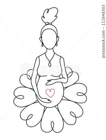 890+ Pregnant Woman Outline Drawing Stock Illustrations, Royalty-Free  Vector Graphics & Clip Art - iStock